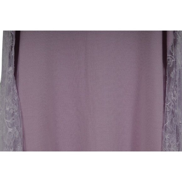 Adam Lippes Womens Lace Sleeve Sweater Medium Lavender Stretch Wool - Picture 3 of 10